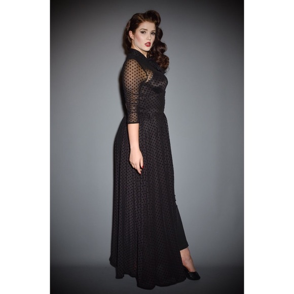 *SOLD* I Love Lucy Black Swiss Dot Starlet Duster - Picture 3 of 12